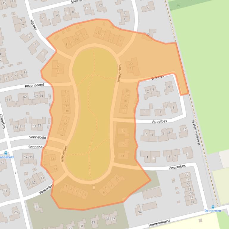 Kaart van postcodegebied 7623ZR.