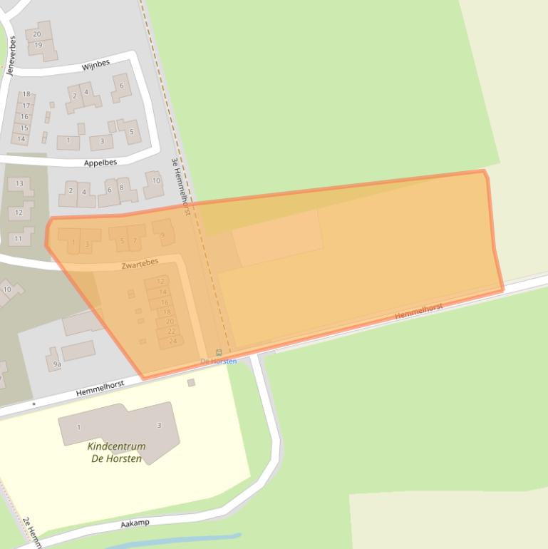 Kaart van postcodegebied 7623ZS.