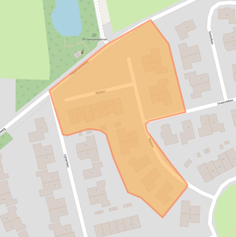 Kaart van postcodegebied 7623ZZ.