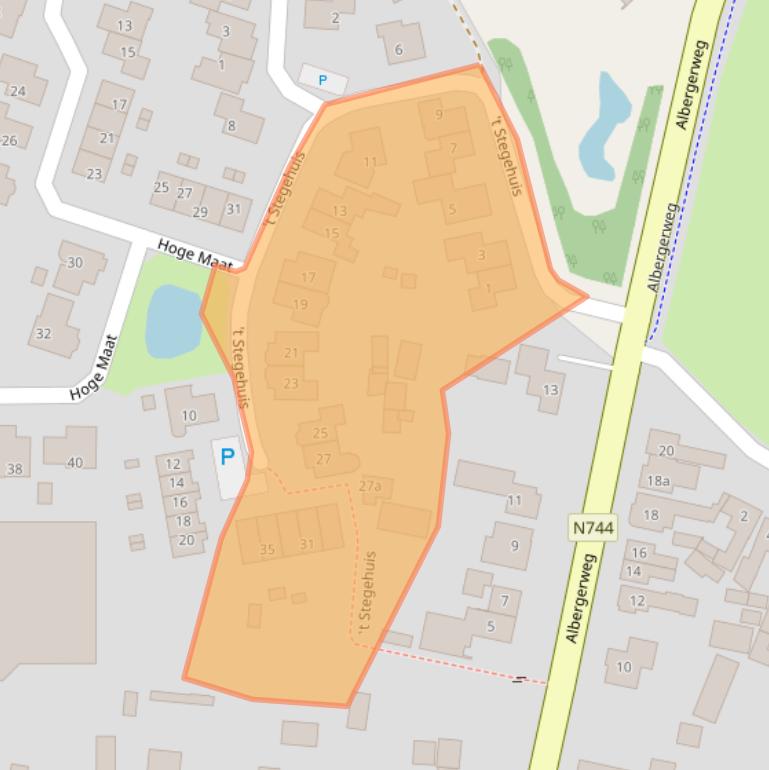 Kaart van postcodegebied 7625NB.