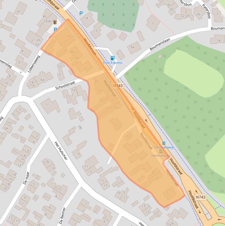 Kaart van postcodegebied 7625PA.