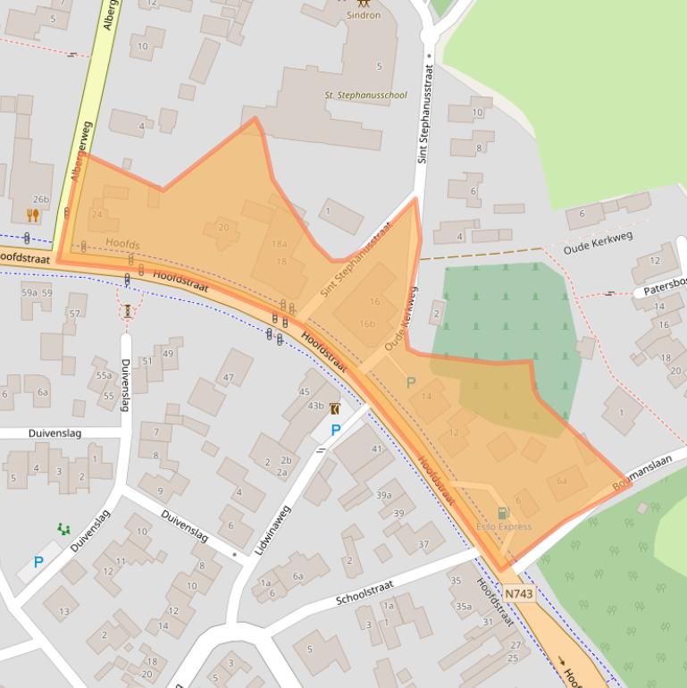 Kaart van postcodegebied 7625PD.