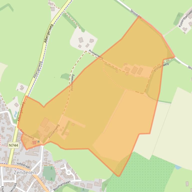 Kaart van postcodegebied 7625PJ.