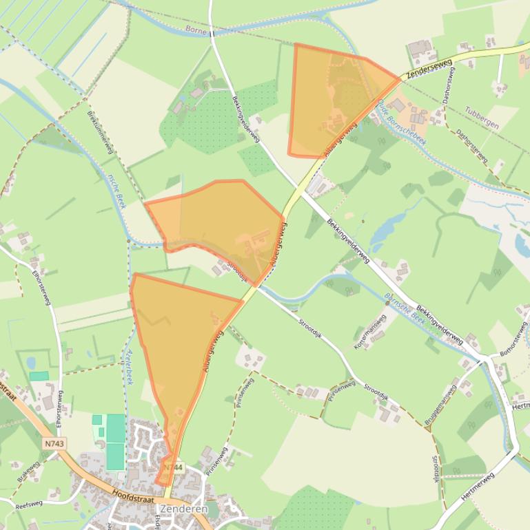 Kaart van postcodegebied 7625RN.