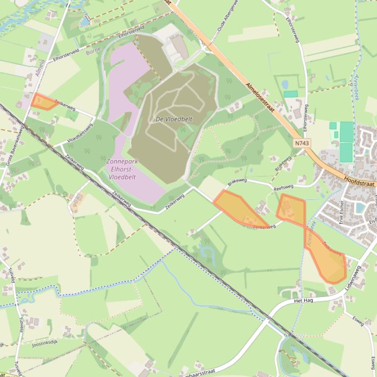 Kaart van postcodegebied 7625SJ.