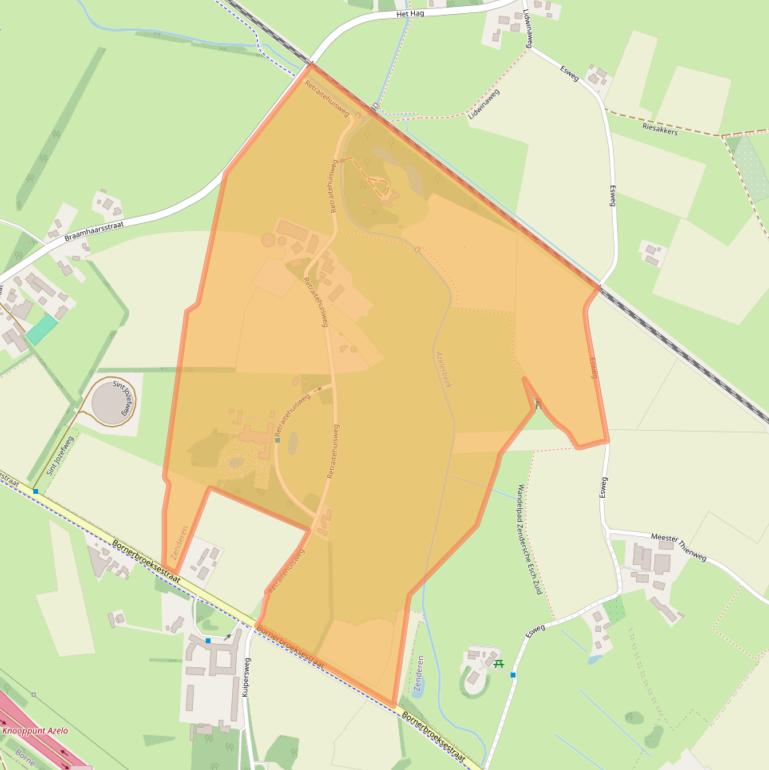 Kaart van postcodegebied 7625SL.