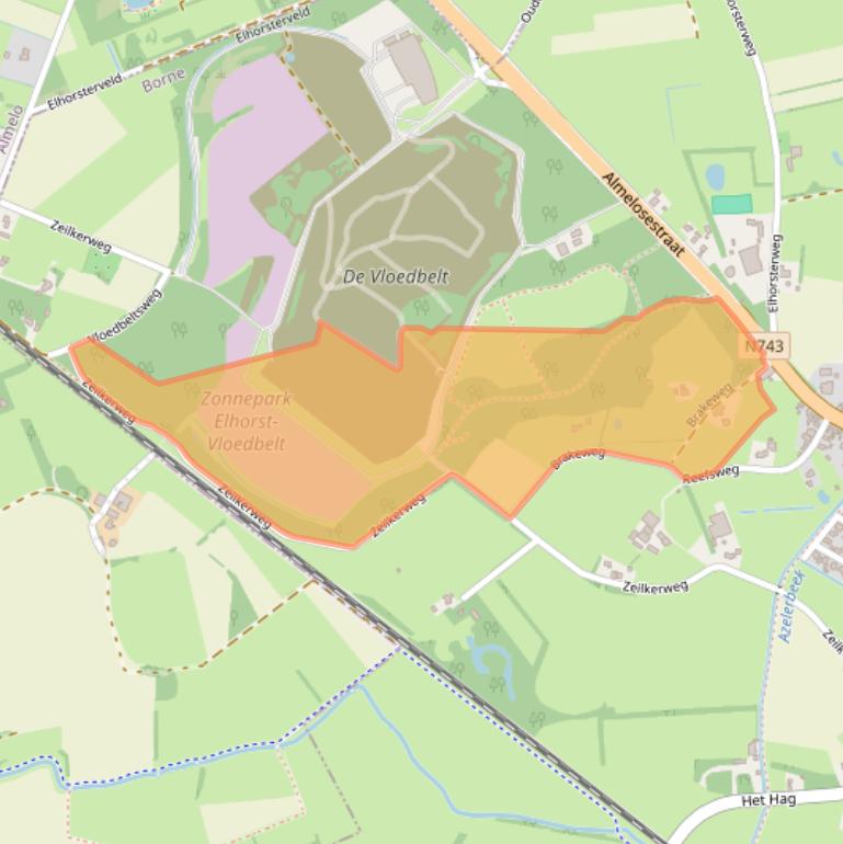 Kaart van postcodegebied 7625SP.