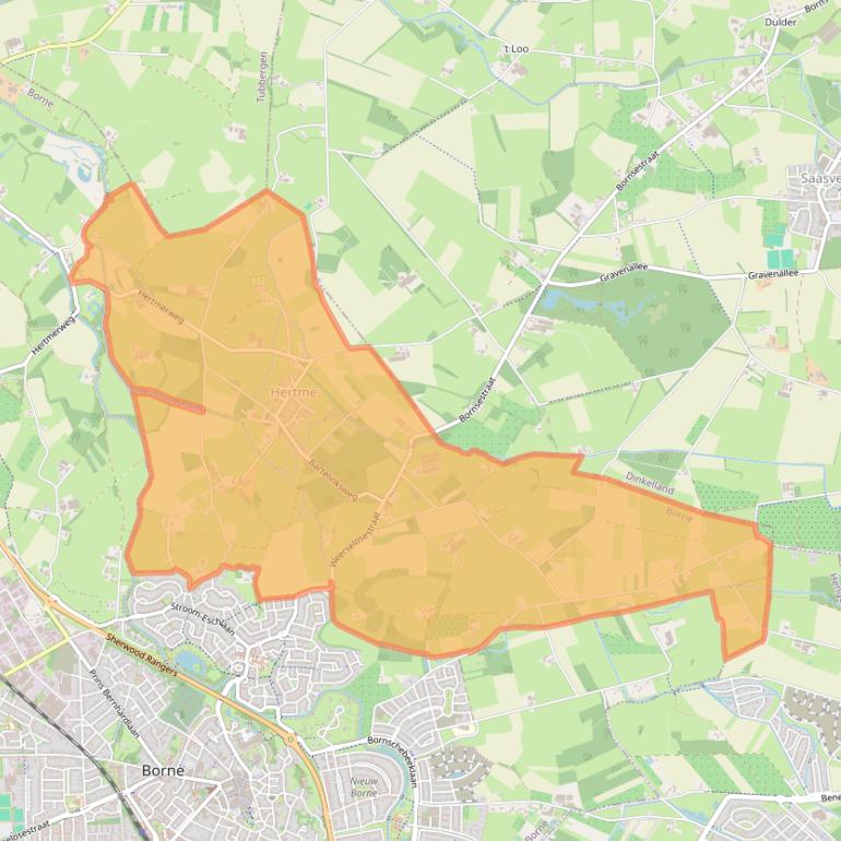 Kaart van postcodegebied 7626.