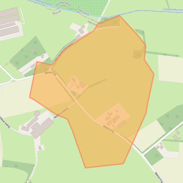 Kaart van postcodegebied 7626LD.