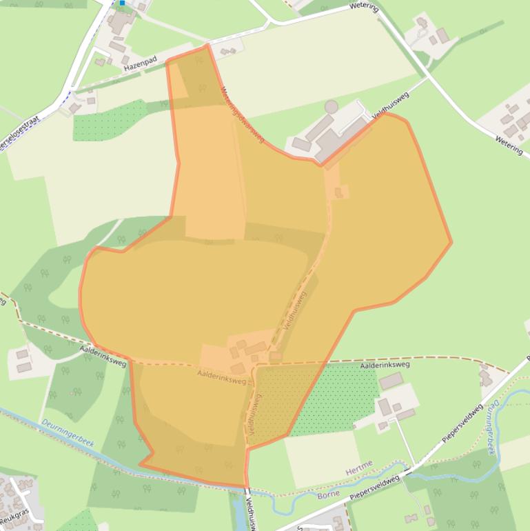 Kaart van postcodegebied 7626LE.