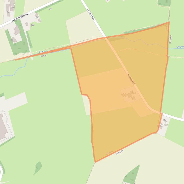 Kaart van postcodegebied 7626LL.