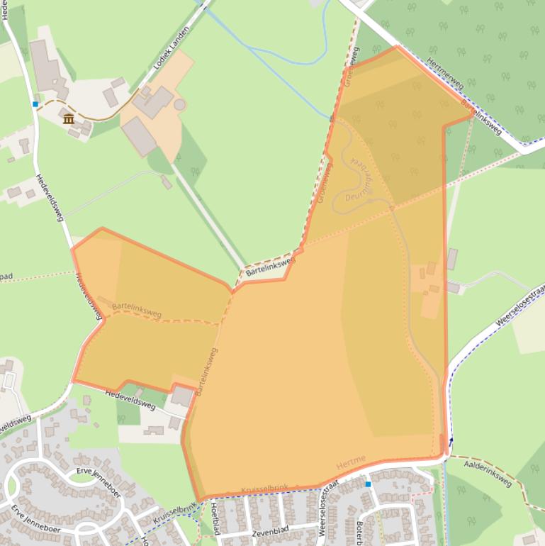 Kaart van postcodegebied 7626NE.