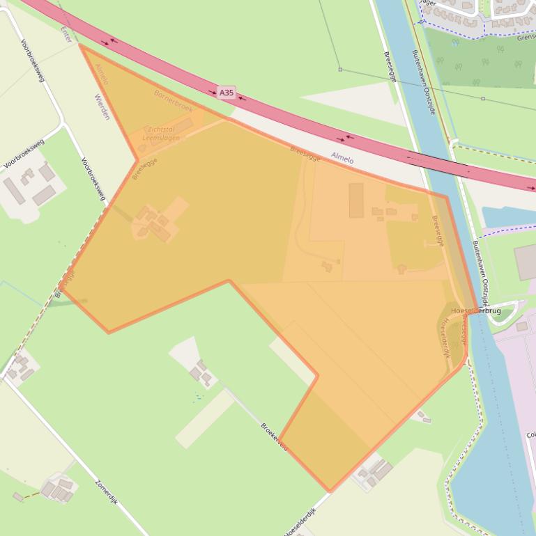 Kaart van postcodegebied 7627LA.