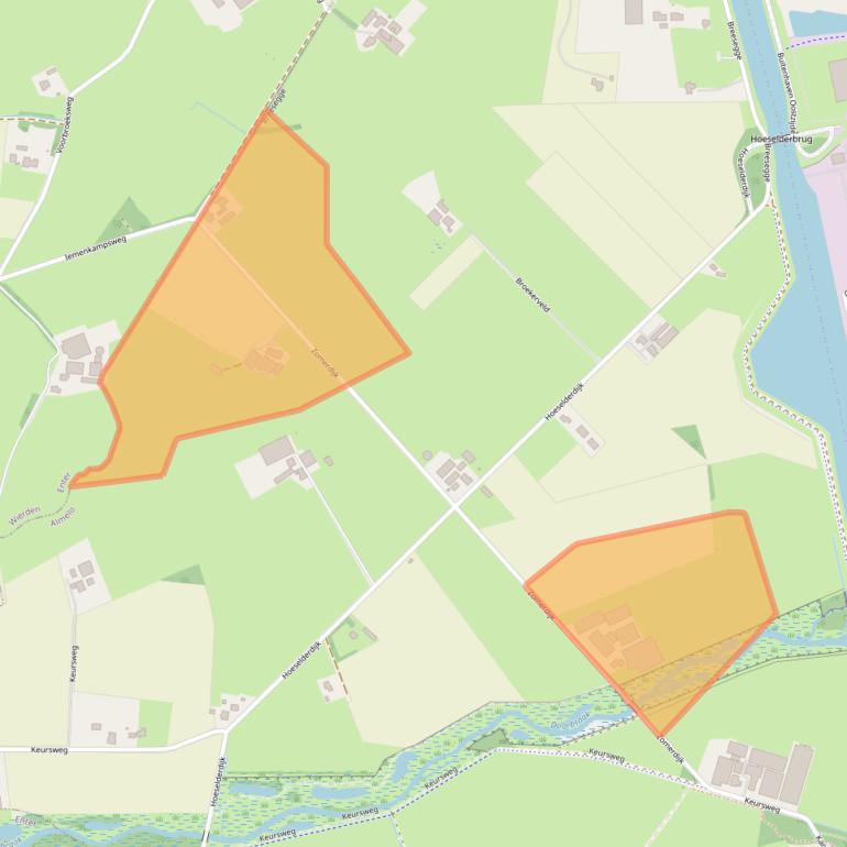 Kaart van postcodegebied 7627LC.