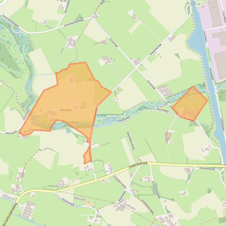 Kaart van postcodegebied 7627LE.