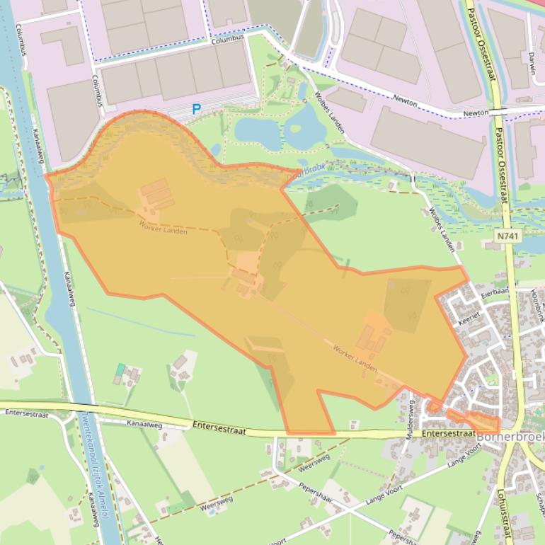 Kaart van postcodegebied 7627LJ.