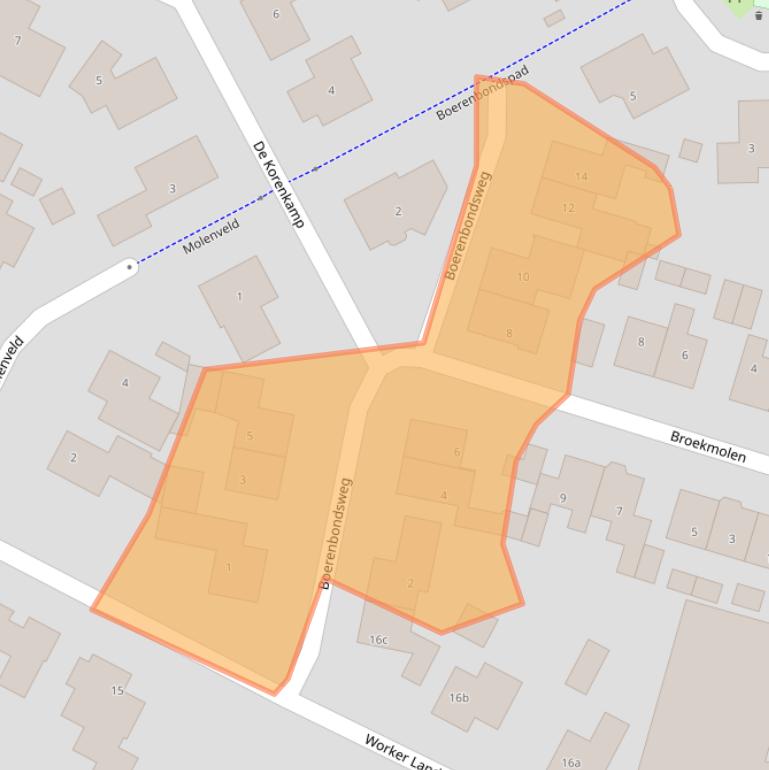 Kaart van postcodegebied 7627LK.