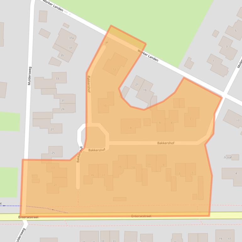 Kaart van postcodegebied 7627LP.