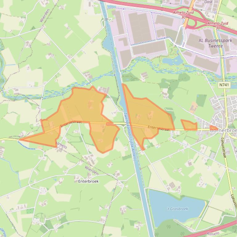 Kaart van postcodegebied 7627LV.