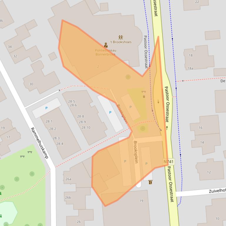 Kaart van postcodegebied 7627LZ.