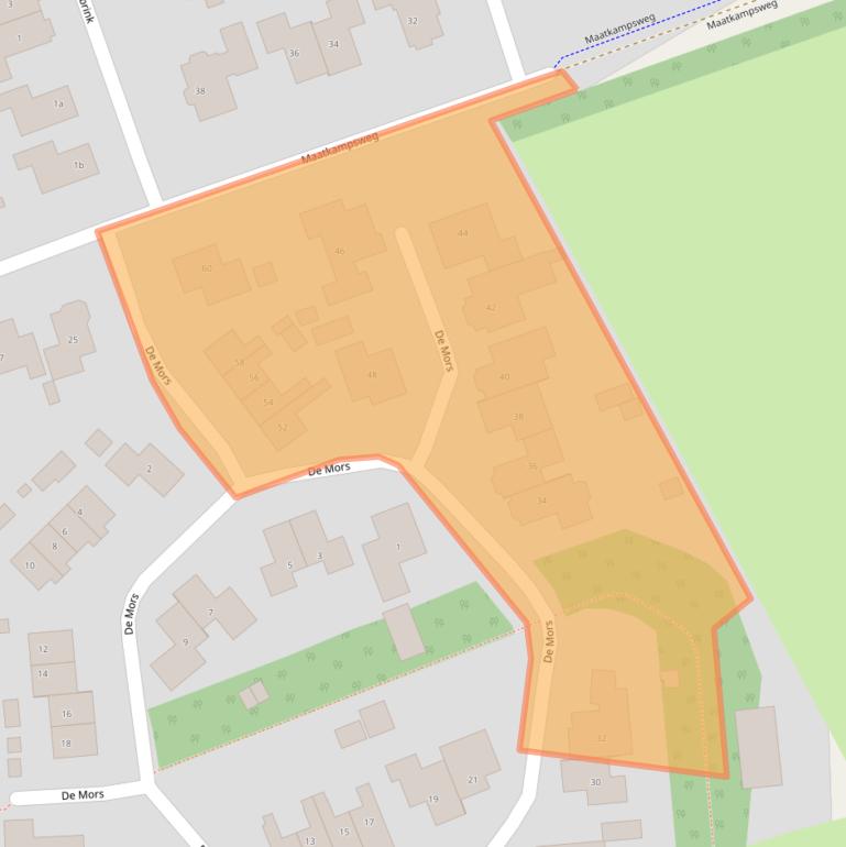 Kaart van postcodegebied 7627MB.