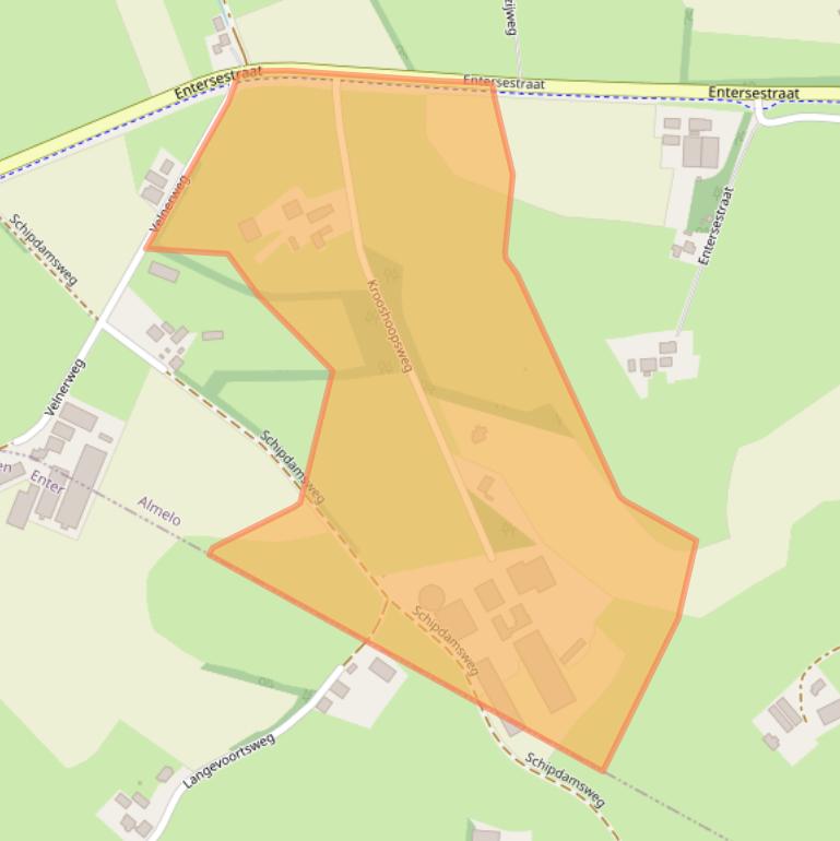 Kaart van postcodegebied 7627NA.