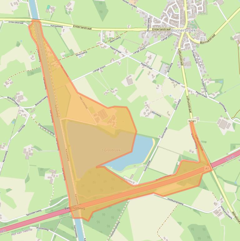 Kaart van postcodegebied 7627ND.