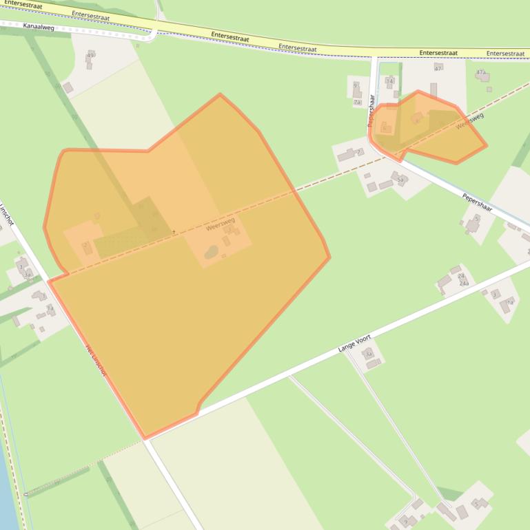 Kaart van postcodegebied 7627NE.