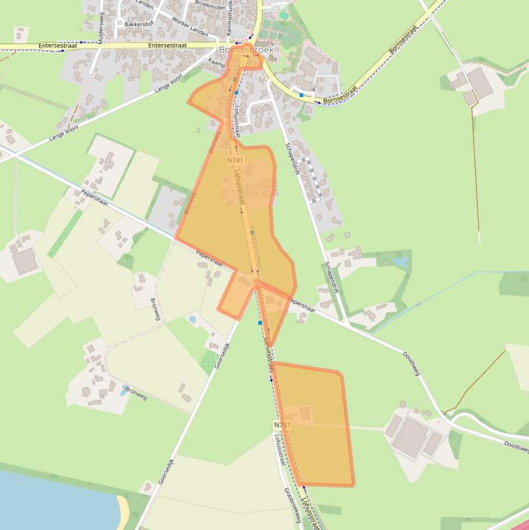 Kaart van postcodegebied 7627NL.