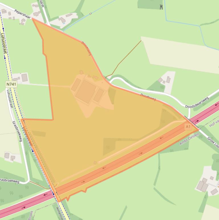 Kaart van postcodegebied 7627NM.