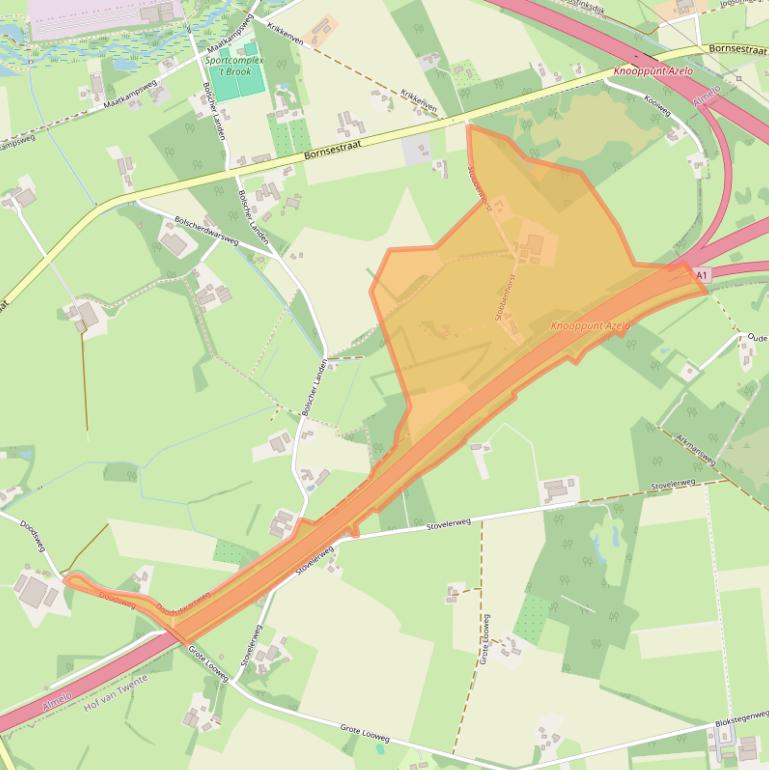 Kaart van postcodegebied 7627NN.