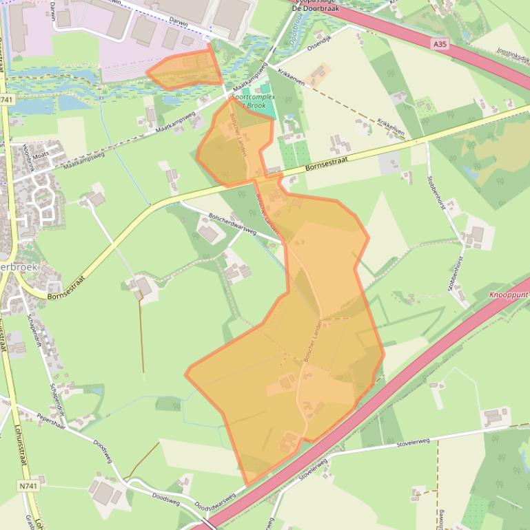 Kaart van postcodegebied 7627NP.