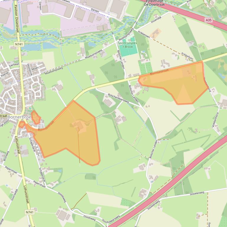 Kaart van postcodegebied 7627NS.