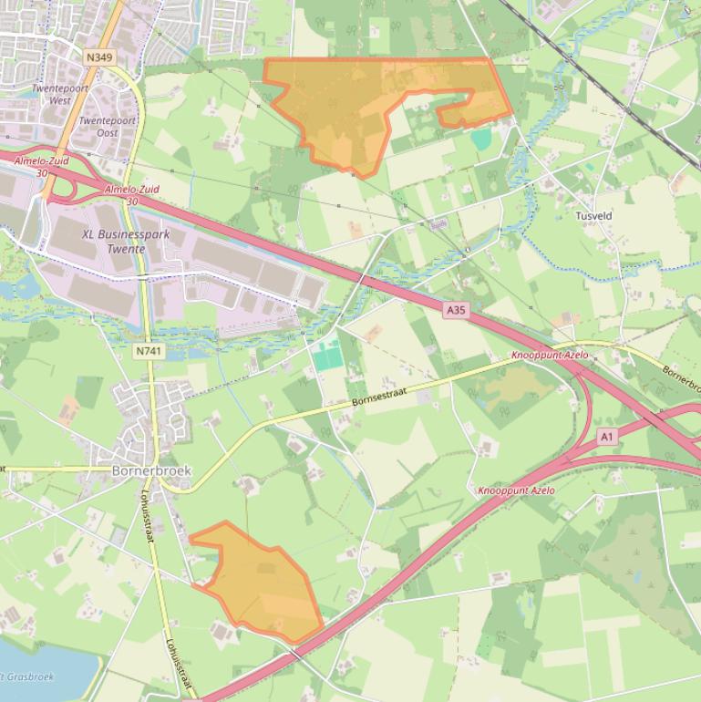 Kaart van postcodegebied 7627NW.