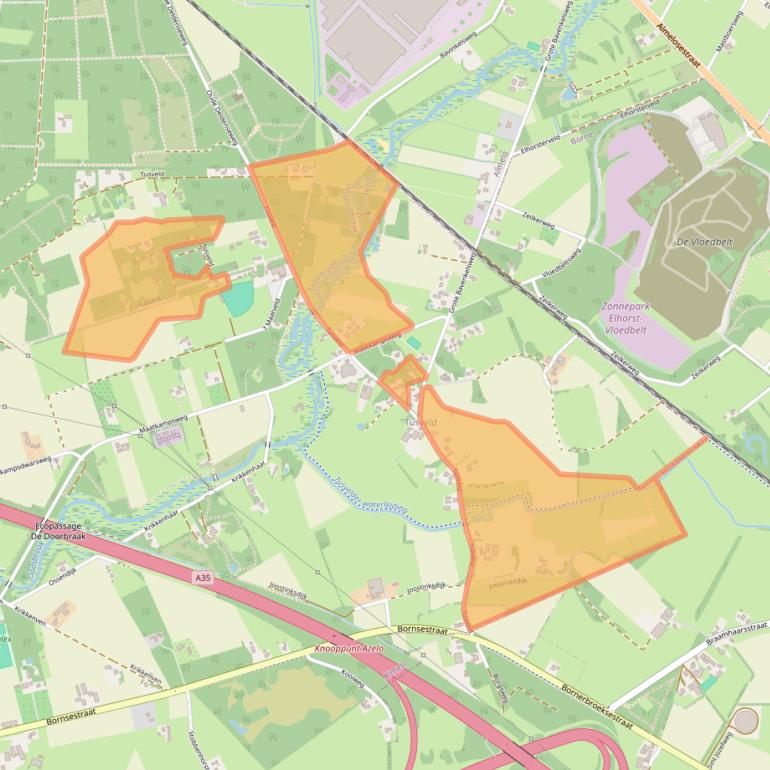 Kaart van postcodegebied 7627NZ.