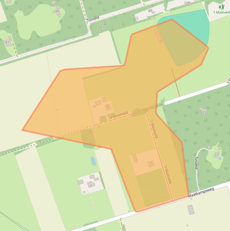 Kaart van postcodegebied 7627PB.