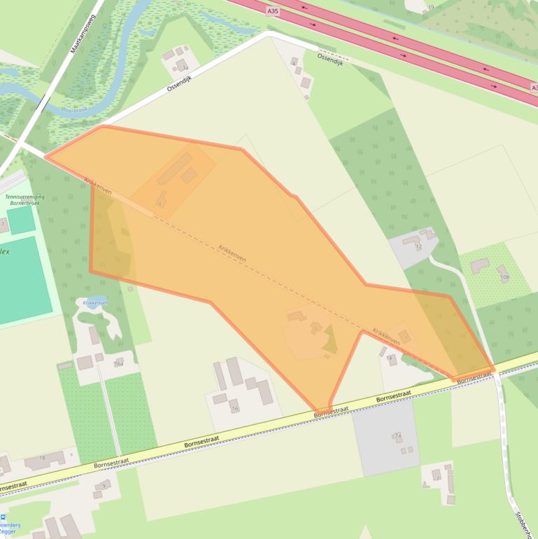 Kaart van postcodegebied 7627PG.