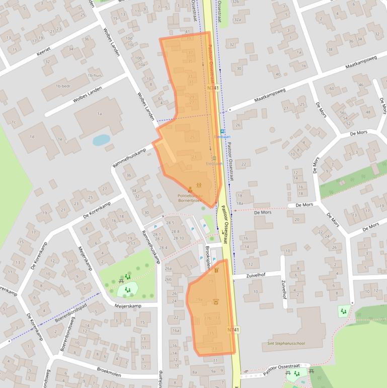 Kaart van postcodegebied 7627PJ.