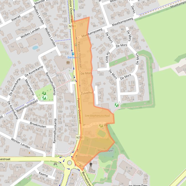 Kaart van postcodegebied 7627PL.