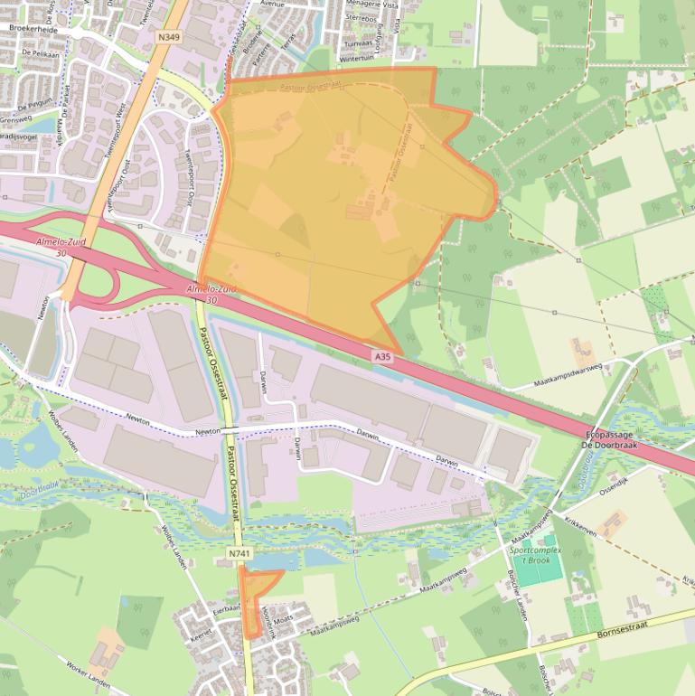 Kaart van postcodegebied 7627PM.