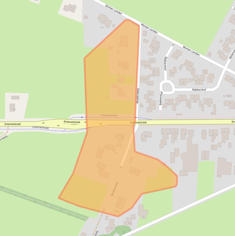 Kaart van postcodegebied 7627PR.