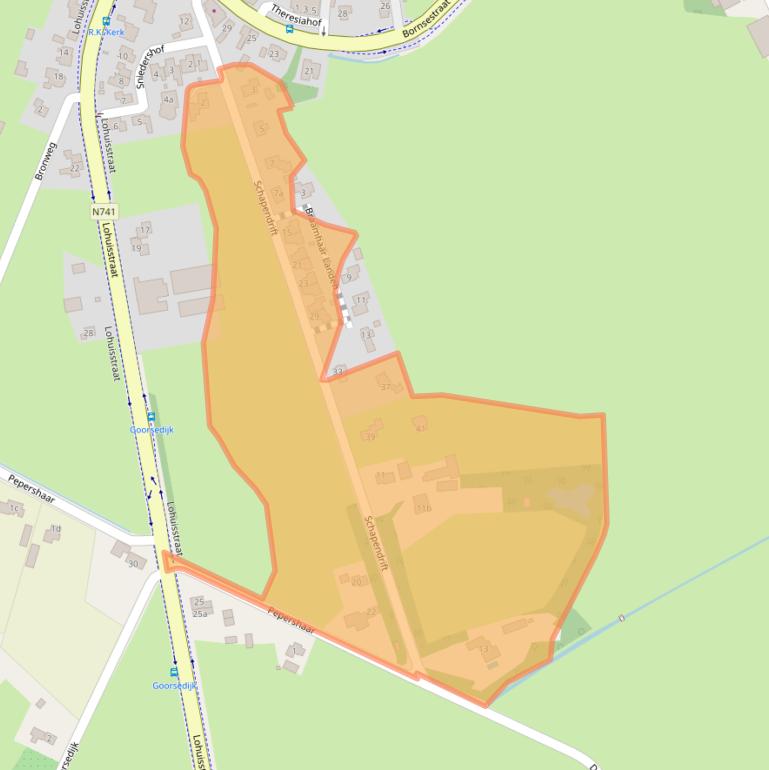 Kaart van postcodegebied 7627RA.