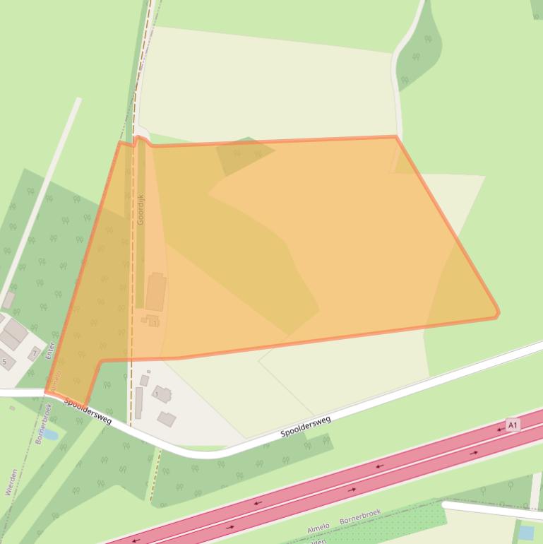 Kaart van postcodegebied 7627RB.