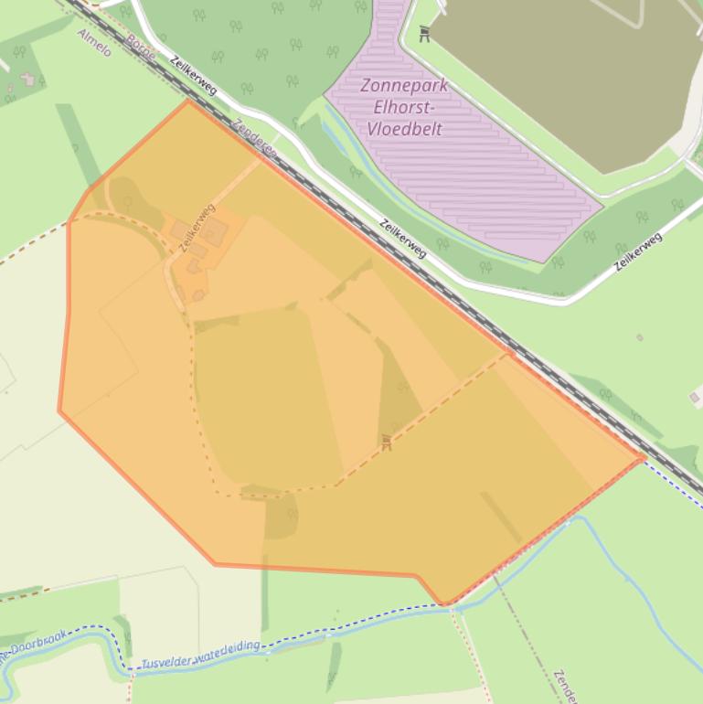 Kaart van postcodegebied 7627RL.