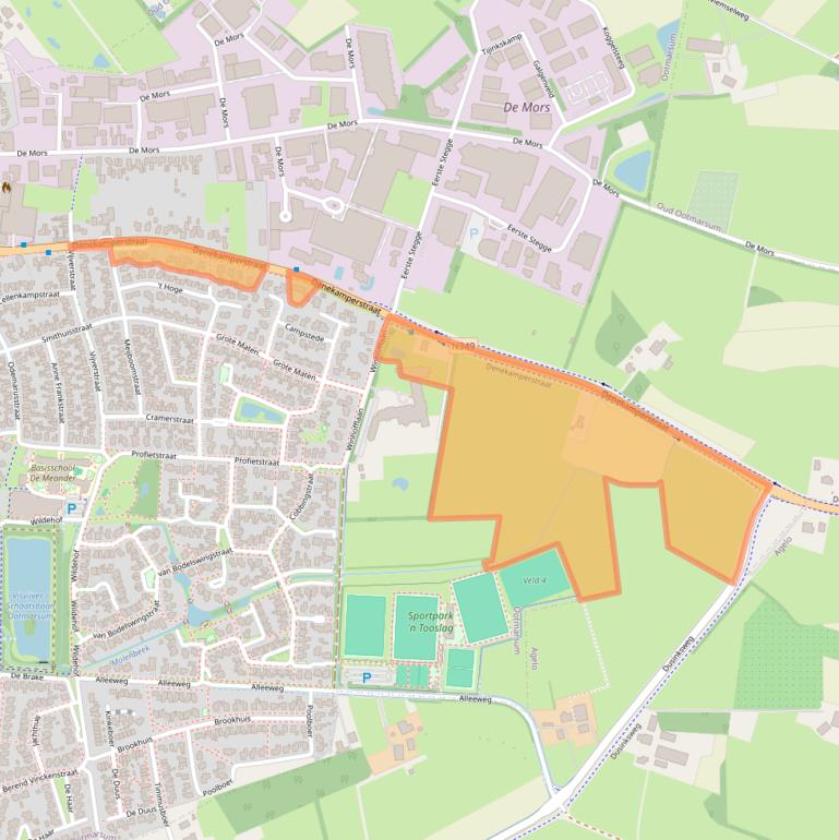 Kaart van postcodegebied 7631AD.