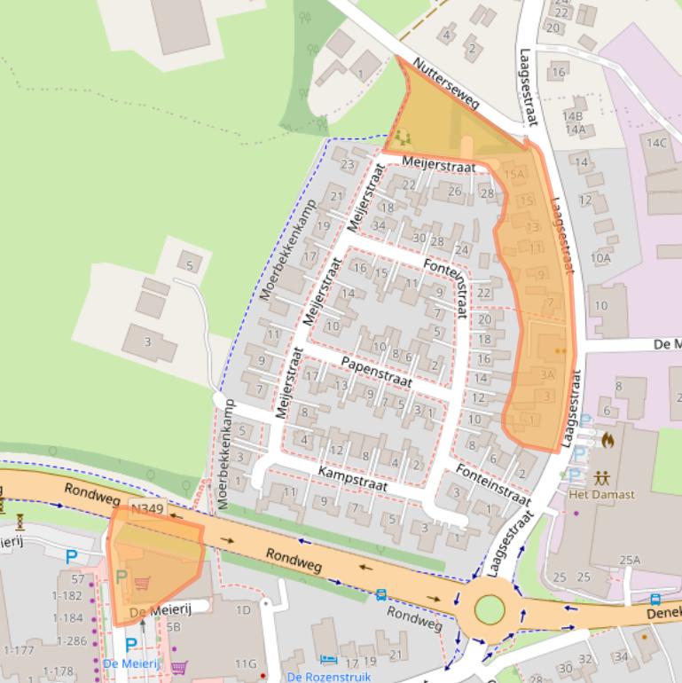 Kaart van postcodegebied 7631AL.