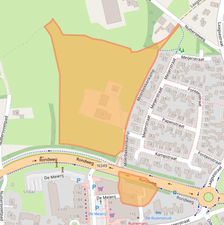 Kaart van postcodegebied 7631AV.