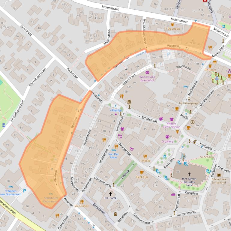 Kaart van postcodegebied 7631BM.