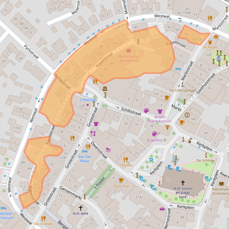 Kaart van postcodegebied 7631BP.