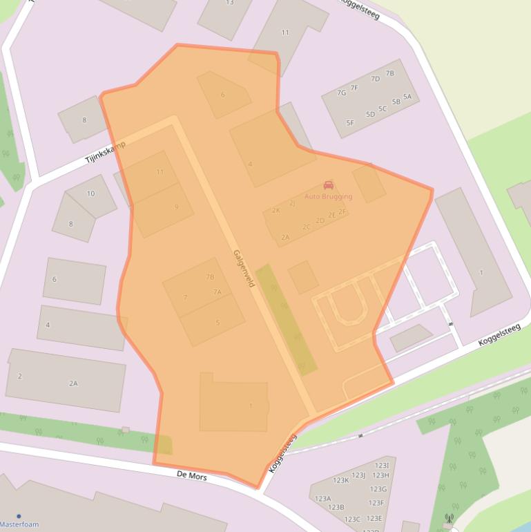 Kaart van postcodegebied 7631BS.